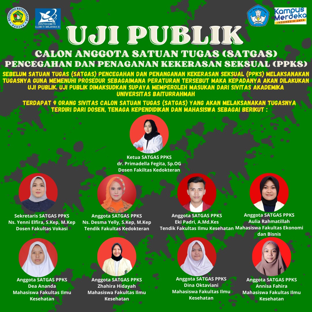 Uji Publik Calon Satgas Pencegahan dan Penanganan Kekerasan Seksual (PPKS) di Unbrah