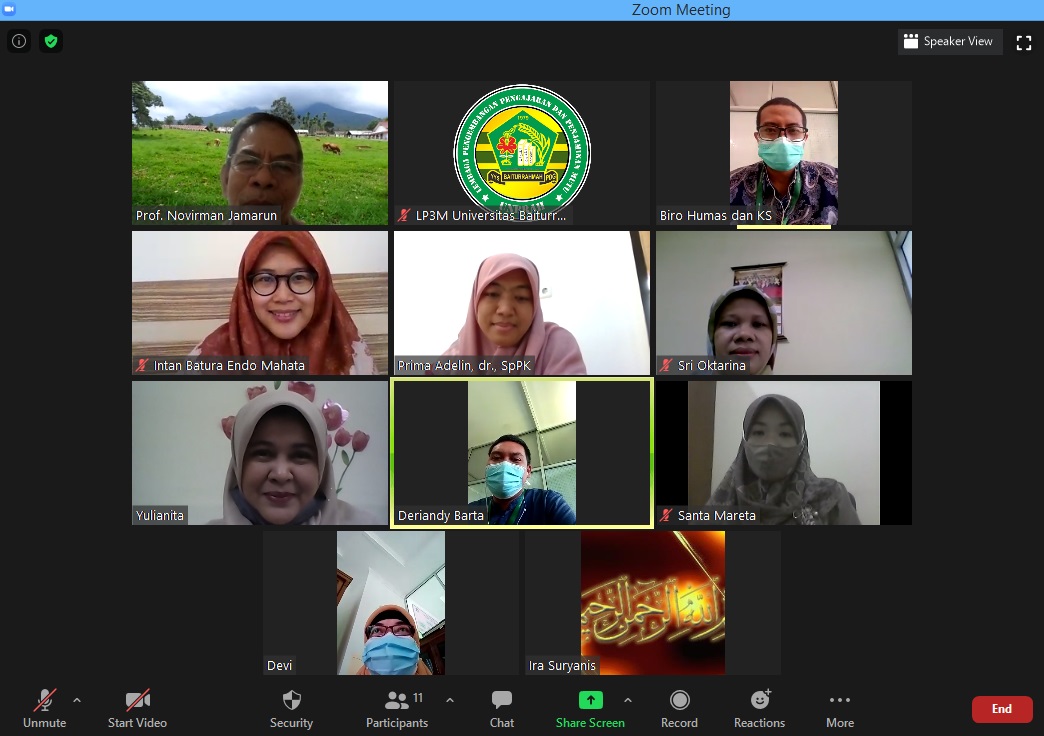 LP3M Unbrah Laksanakan Rapat Daring Penyamaan Persepsi Terkait AMI dan Persiapan Akreditasi