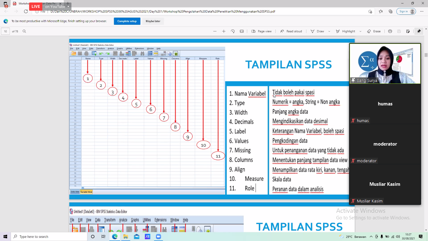 Unbrah Gelar Workshop Pengolahan Data Penelitian Menggunakan Aplikasi SPSS