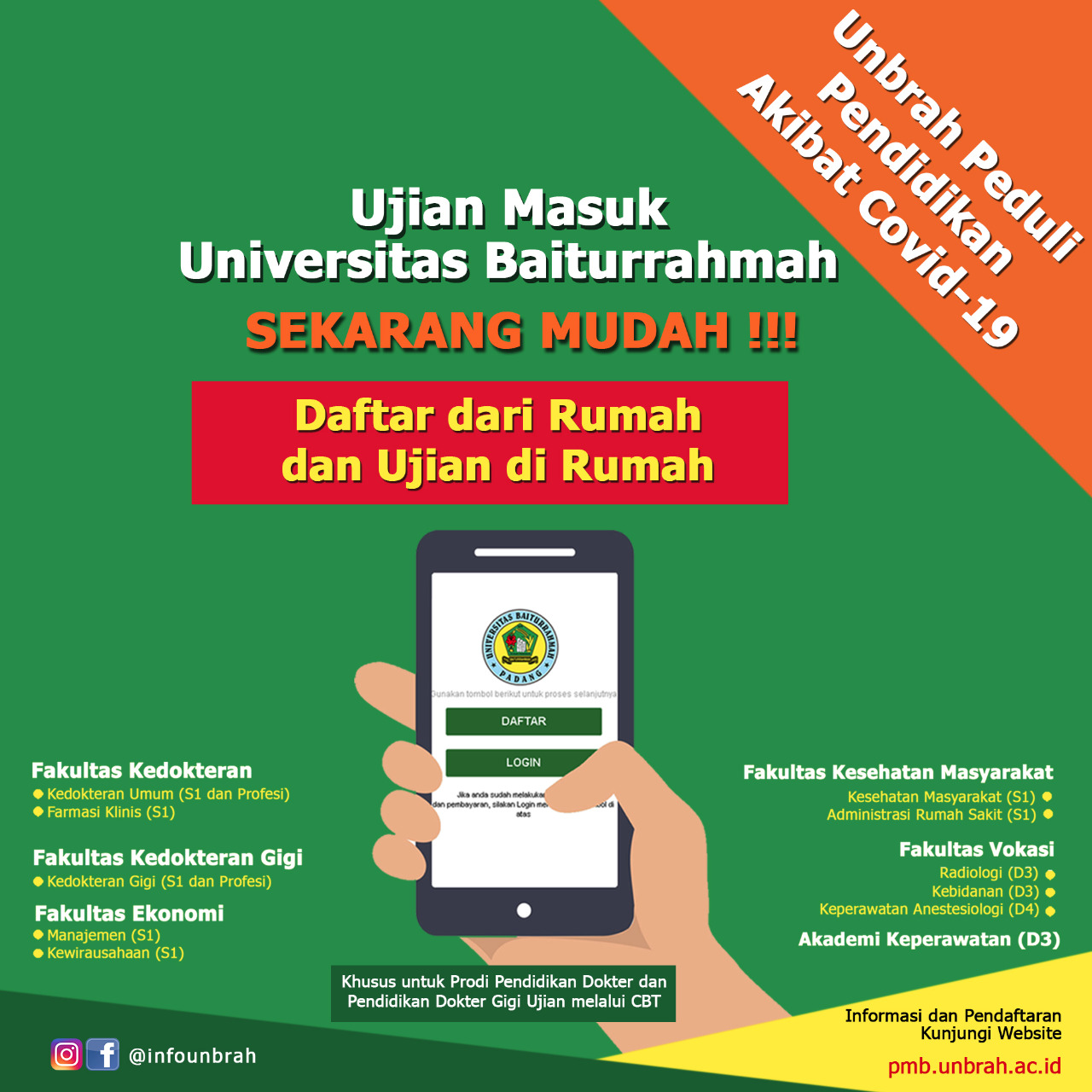 Unbrah Buka 10 Prodi Untuk Penerimaan Mahasiswa Baru 2020/2021