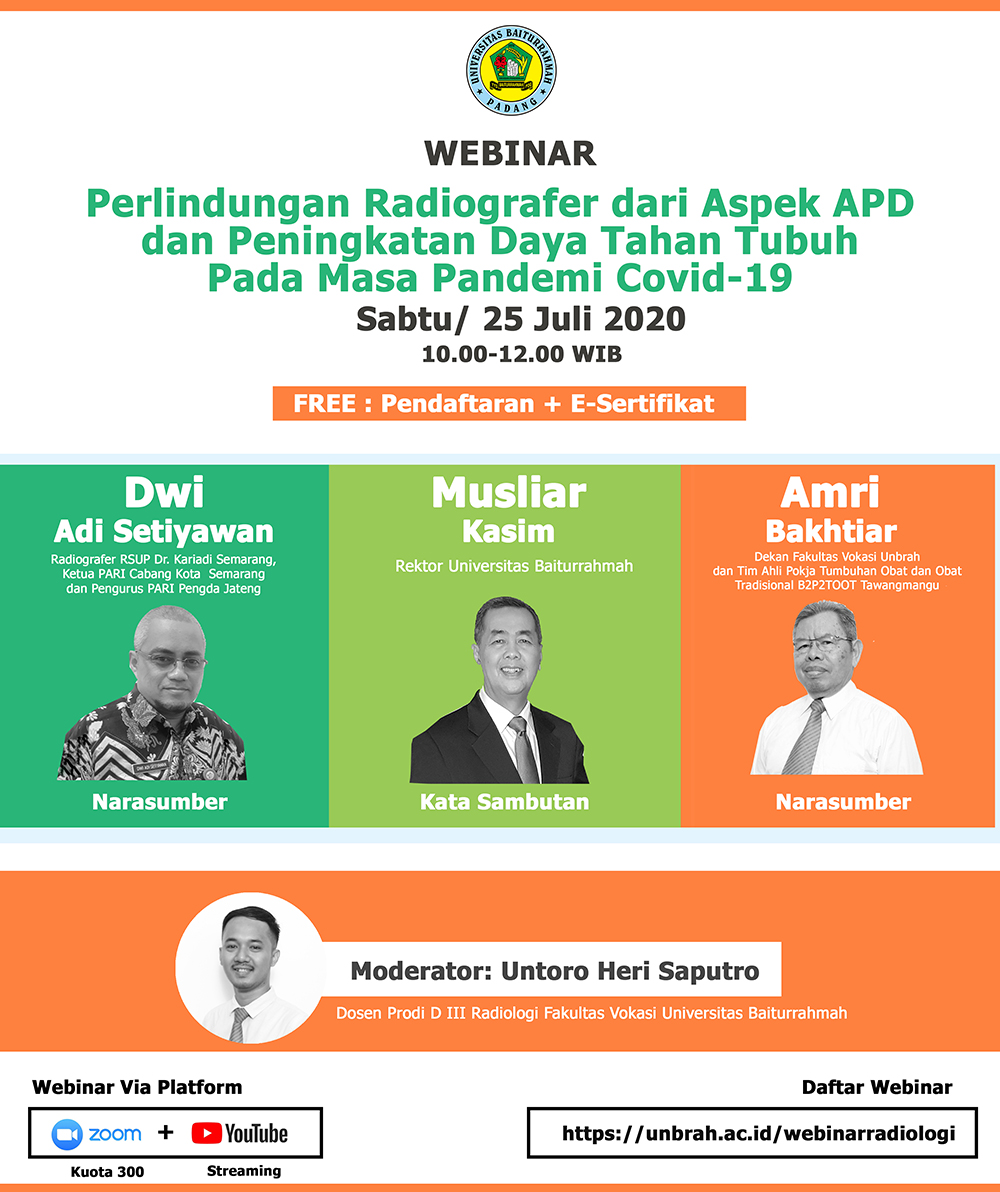 Webinar Perlindungan Radiografer dari Aspek APD dan Peningkatan Daya Tahan Tubuh pada Masa Pandemi Covid-19