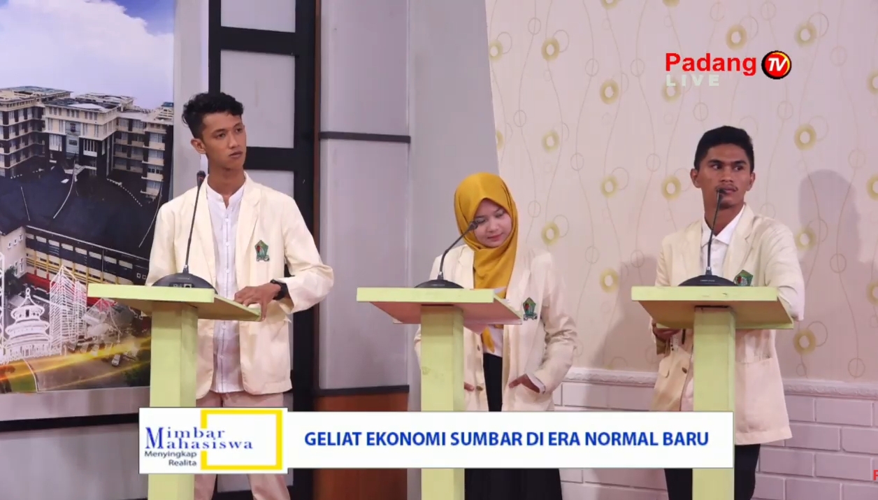 Mahasiswa Unbrah Ikuti Debat "Geliat Ekonomi Sumbar Era Normal Baru" Secara Live TV