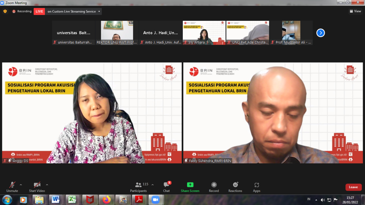 Badan Riset dan Inovasi Nasional (BRIN) Sosialisasikan Program Akuisisi Pengetahuan Lokal