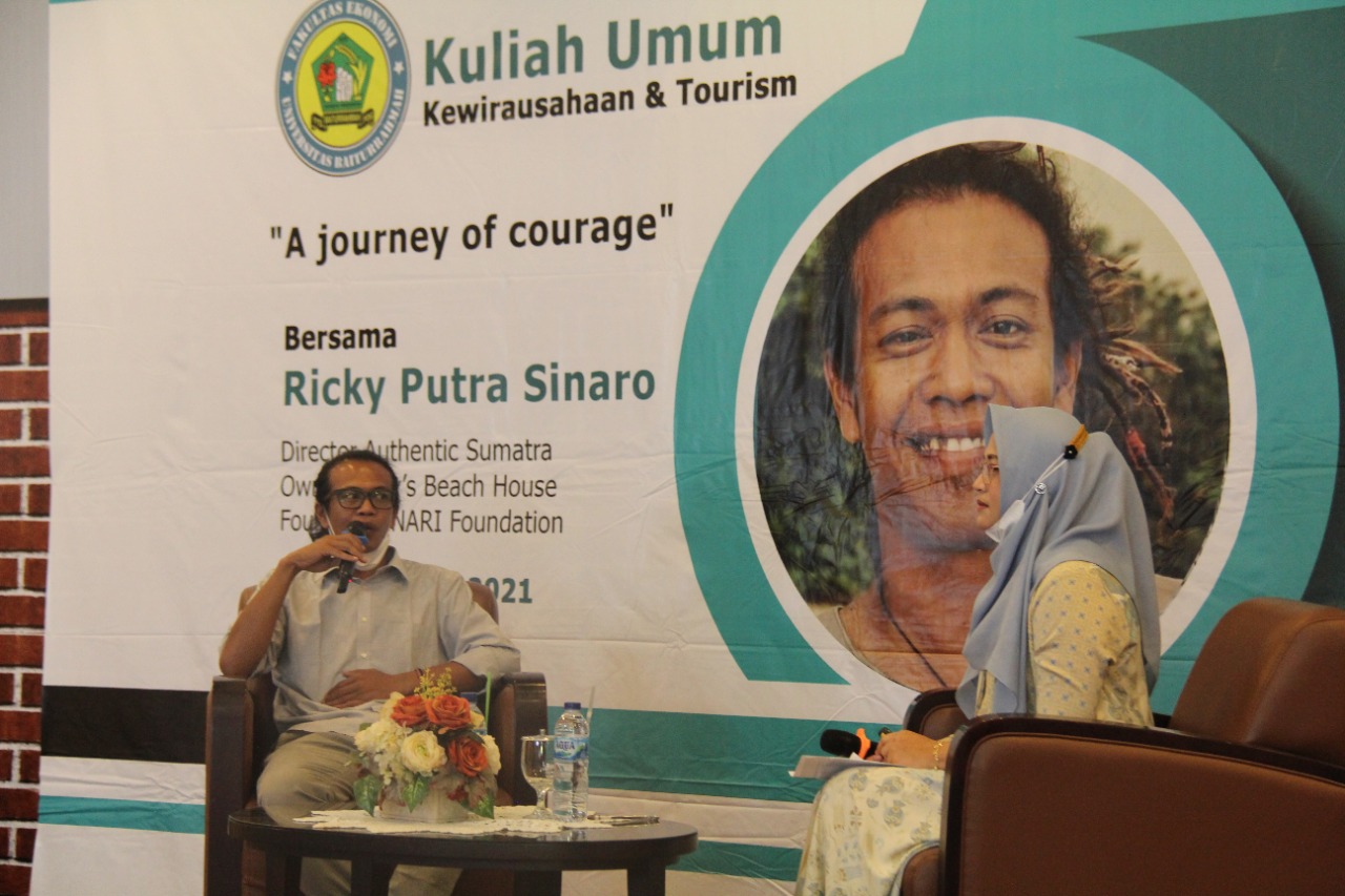FE Unbrah Hadirkan “Penguasa” Wisata Sungai Pinang Dalam Kuliah Kewirausahaan