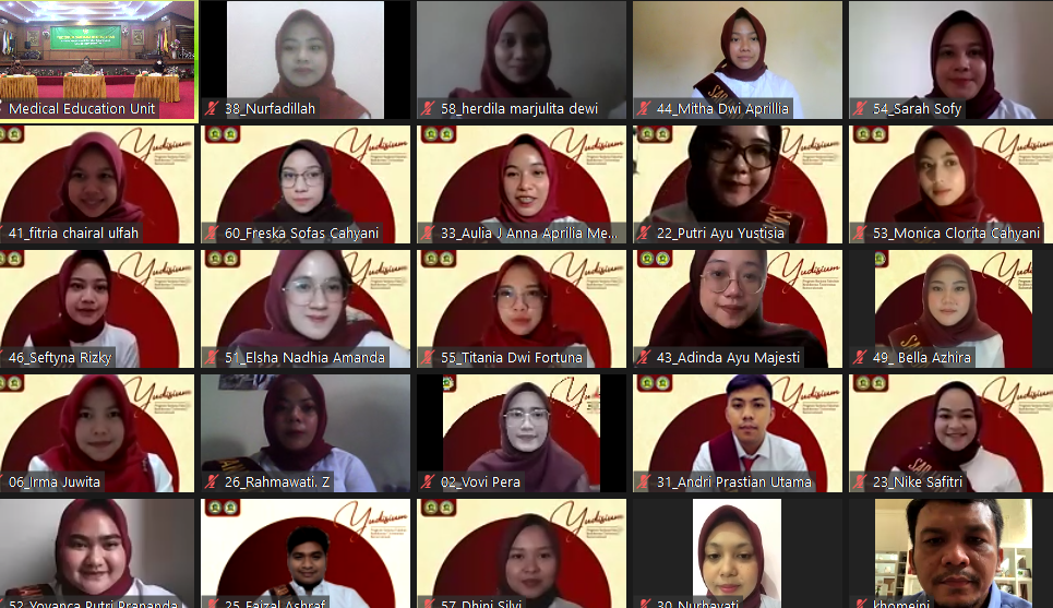 61 Orang Sarjana Kedokteran Unbrah Ikuti Yudisium Daring