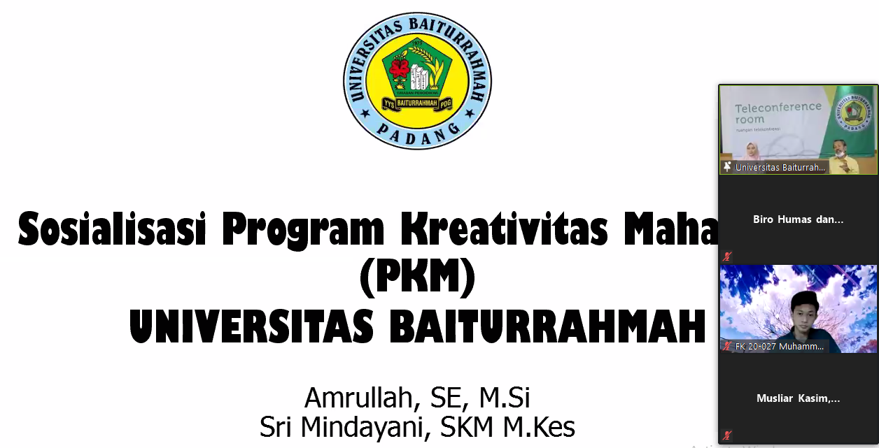 Bidang Kemahasiswaan Unbrah Laksanakan Sosialisasi Tentang Penulisan Proposal PKM 2020