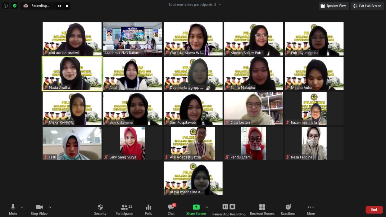 FKG Unbrah Laksanakan Yudisium SKG Secara Daring