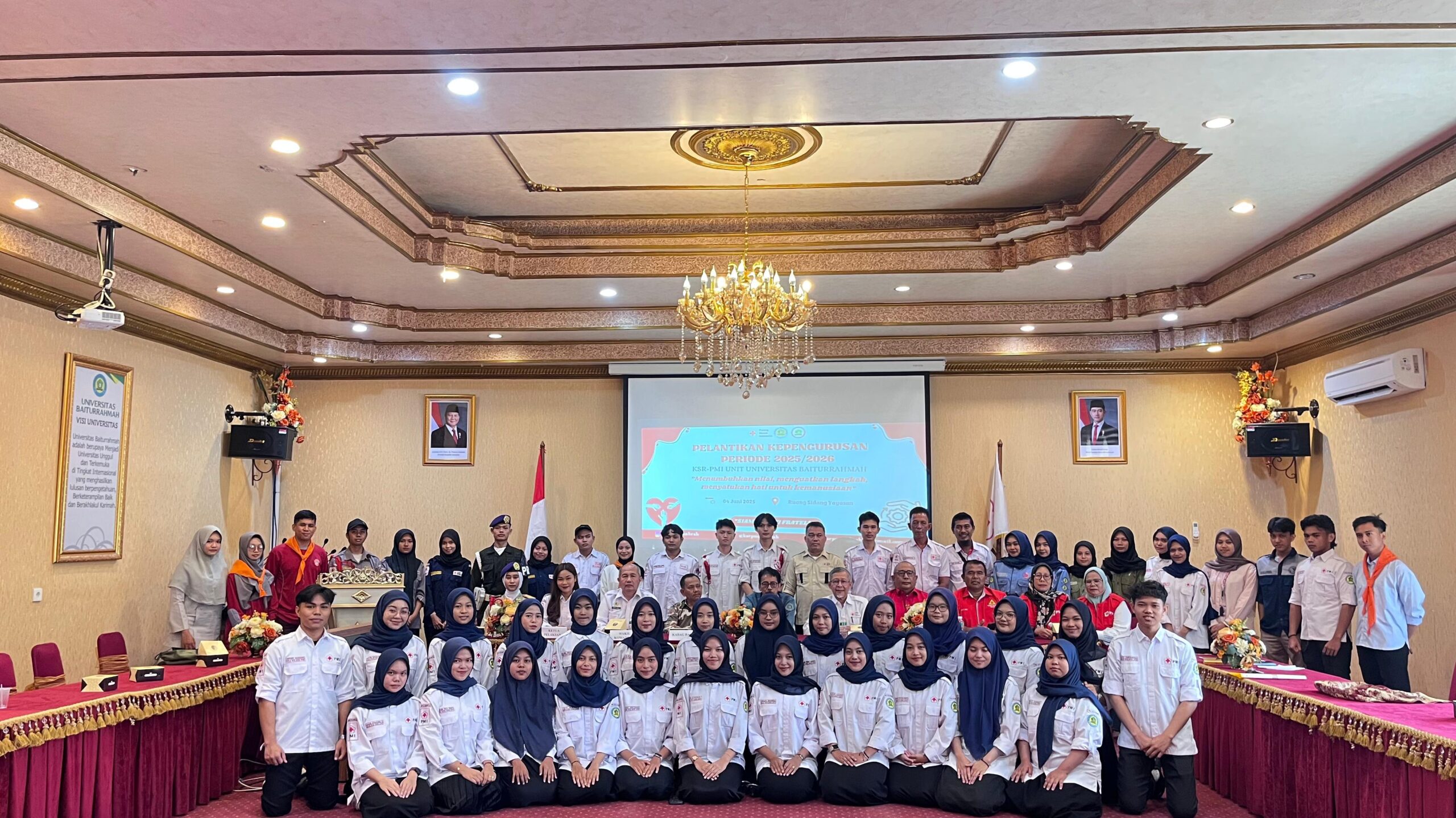 Pelantikan Kepengurusan KSR PMI Unit Universitas Baiturrahmah Periode 2025/2026